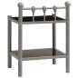 vidaXL Nachttische 2 Stk. Grau und Schwarz Metall und Glas vidaXL Nachttische 2 Stk. Grau und Schwarz Metall und Glas