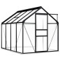 vidaXL Gewächshaus mit Fundament Anthrazit Aluminium 4,75 m² vidaXL Gewächshaus mit Fundament Anthrazit Aluminium 4,75 m²