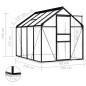 vidaXL Gewächshaus mit Fundament Anthrazit Aluminium 4,75 m² vidaXL Gewächshaus mit Fundament Anthrazit Aluminium 4,75 m²