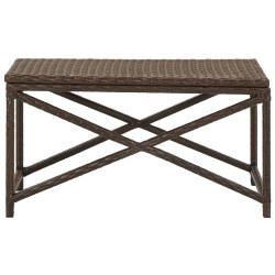 vidaXL Gartenbank 80 cm Poly Rattan Braun