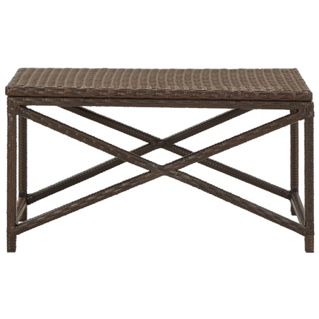 vidaXL Gartenbank 80 cm Poly Rattan Braun