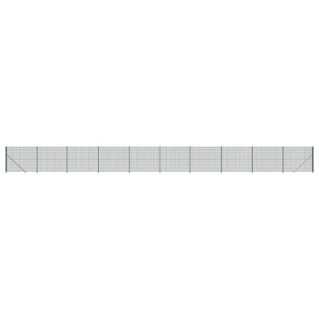 Maschendrahtzaun mit Bodenflansch Grün 1,6x25 m