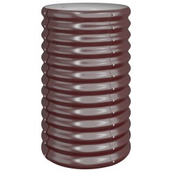 vidaXL Pflanzkübel Pulverbeschichteter Stahl 40x40x68 cm Braun