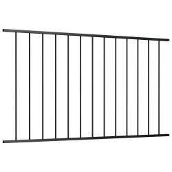 vidaXL Zaunfeld Pulverbeschichteter Stahl 1,7 x 1,25 m Schwarz