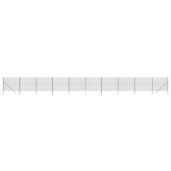 Maschendrahtzaun Grün 2,2x25 m Verzinkter Stahl