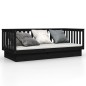 vidaXL Tagesbett Schwarz 80x200 cm Massivholz Kiefer vidaXL Tagesbett Schwarz 80x200 cm Massivholz Kiefer