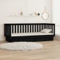 vidaXL Tagesbett Schwarz 80x200 cm Massivholz Kiefer vidaXL Tagesbett Schwarz 80x200 cm Massivholz Kiefer