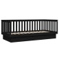 vidaXL Tagesbett Schwarz 80x200 cm Massivholz Kiefer vidaXL Tagesbett Schwarz 80x200 cm Massivholz Kiefer