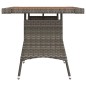 vidaXL Gartentisch Grau 70x70x72 cm Poly Rattan & Massivholz Akazie vidaXL Gartentisch Grau 70x70x72 cm Poly Rattan & Massivholz Akazie