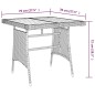 vidaXL Gartentisch Grau 70x70x72 cm Poly Rattan & Massivholz Akazie vidaXL Gartentisch Grau 70x70x72 cm Poly Rattan & Massivholz Akazie