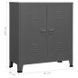 vidaXL Aufbewahrungstruhe Industrial Anthrazit 90x40x100 cm Stahl vidaXL Aufbewahrungstruhe Industrial Anthrazit 90x40x100 cm Stahl