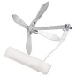 vidaXL Klappanker mit Seil Silbern 12 kg Temperguss