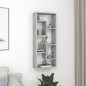 vidaXL Wandregal Betongrau 36x16x90 cm Holzwerkstoff vidaXL Wandregal Betongrau 36x16x90 cm Holzwerkstoff