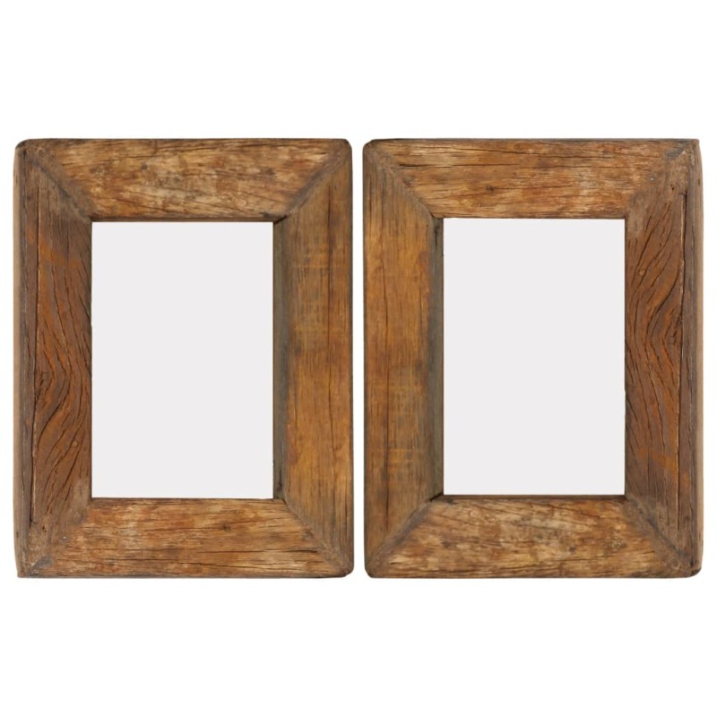 vidaXL Bilderrahmen 2 Stk. 23x28 cm Massives Altholz und Glas vidaXL Bilderrahmen 2 Stk. 23x28 cm Massives Altholz und Glas