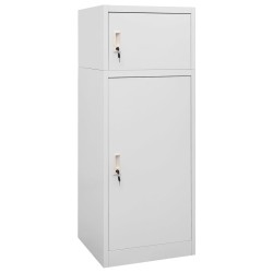 vidaXL Sattelschrank Hellgrau 53x53x140 cm Stahl   