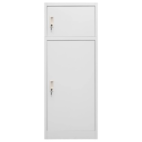 vidaXL Sattelschrank Hellgrau 53x53x140 cm Stahl   