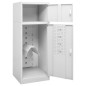 vidaXL Sattelschrank Hellgrau 53x53x140 cm Stahl vidaXL Sattelschrank Hellgrau 53x53x140 cm Stahl