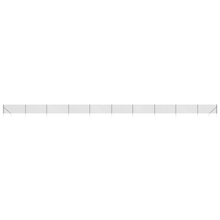 Maschendrahtzaun mit Bodenhülsen Anthrazit 0,8x25 m