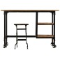 vidaXL Schreibtisch mit Klapphocker Mangoholz Massiv 115x50x76 cm vidaXL Schreibtisch mit Klapphocker Mangoholz Massiv 115x50x76 cm