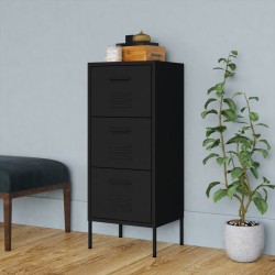 vidaXL Lagerschrank Schwarz 42,5x35x101,5 cm Stahl    