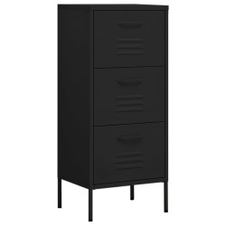 vidaXL Lagerschrank Schwarz 42,5x35x101,5 cm Stahl    