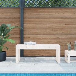 vidaXL Gartenbank Weiß 110x38x45 cm Massivholz Kiefer