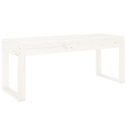vidaXL Gartenbank Weiß 110x38x45 cm Massivholz Kiefer