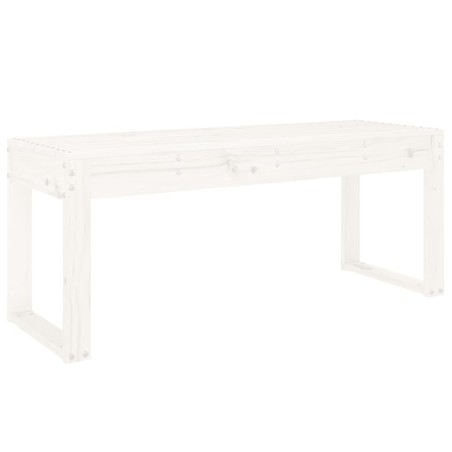 vidaXL Gartenbank Weiß 110x38x45 cm Massivholz Kiefer