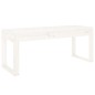 vidaXL Gartenbank Weiß 110x38x45 cm Massivholz Kiefer vidaXL Gartenbank Weiß 110x38x45 cm Massivholz Kiefer