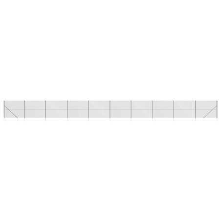 Maschendrahtzaun mit Bodenhülsen Anthrazit 1,8x25 m