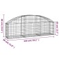 vidaXL Gabione mit Hochbogen 150x30x40/60 cm Verzinktes Eisen vidaXL Gabione mit Hochbogen 150x30x40/60 cm Verzinktes Eisen