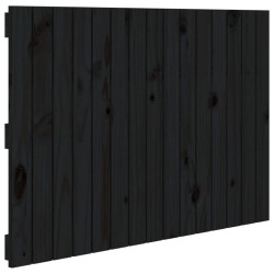 vidaXL Wand-Kopfteil Schwarz 95,5x3x60 cm Massivholz Kiefer