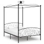 vidaXL Himmelbett-Gestell Schwarz Metall 120 x 200 cm vidaXL Himmelbett-Gestell Schwarz Metall 120 x 200 cm