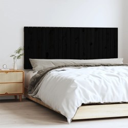 vidaXL Wand-Kopfteil Schwarz 147x3x60 cm Massivholz Kiefer