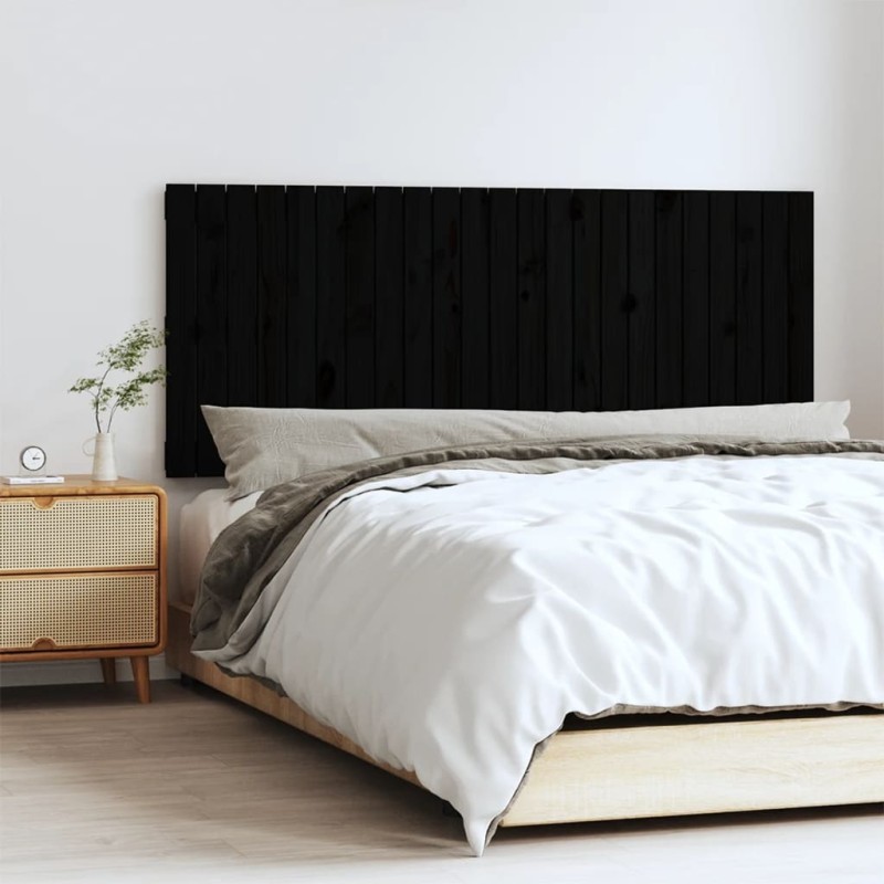 vidaXL Wand-Kopfteil Schwarz 147x3x60 cm Massivholz Kiefer vidaXL Wand-Kopfteil Schwarz 147x3x60 cm Massivholz Kiefer