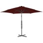 vidaXL Sonnenschirm mit Stahlmast Bordeauxrot 300x230 cm vidaXL Sonnenschirm mit Stahlmast Bordeauxrot 300x230 cm