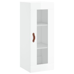 vidaXL Wandschrank Hochglanz-Weiß 34,5x34x90 cm
