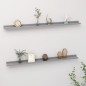 vidaXL Wandregale 2 Stk. Grau 115x9x3 cm vidaXL Wandregale 2 Stk. Grau 115x9x3 cm