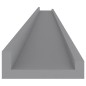vidaXL Wandregale 2 Stk. Grau 115x9x3 cm vidaXL Wandregale 2 Stk. Grau 115x9x3 cm