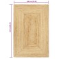 vidaXL Teppich Handgefertigt Jute 180x250 cm vidaXL Teppich Handgefertigt Jute 180x250 cm