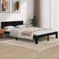 vidaXL Massivholzbett Schwarz Kiefer 140x200 cm vidaXL Massivholzbett Schwarz Kiefer 140x200 cm