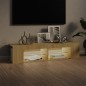 vidaXL TV-Schrank mit LED-Leuchten Sonoma-Eiche 135x39x30 cm vidaXL TV-Schrank mit LED-Leuchten Sonoma-Eiche 135x39x30 cm