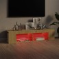 vidaXL TV-Schrank mit LED-Leuchten Sonoma-Eiche 135x39x30 cm vidaXL TV-Schrank mit LED-Leuchten Sonoma-Eiche 135x39x30 cm