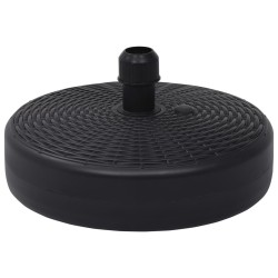 vidaXL Sonnenschirmständer Sand/Wasser 24 L Schwarz 