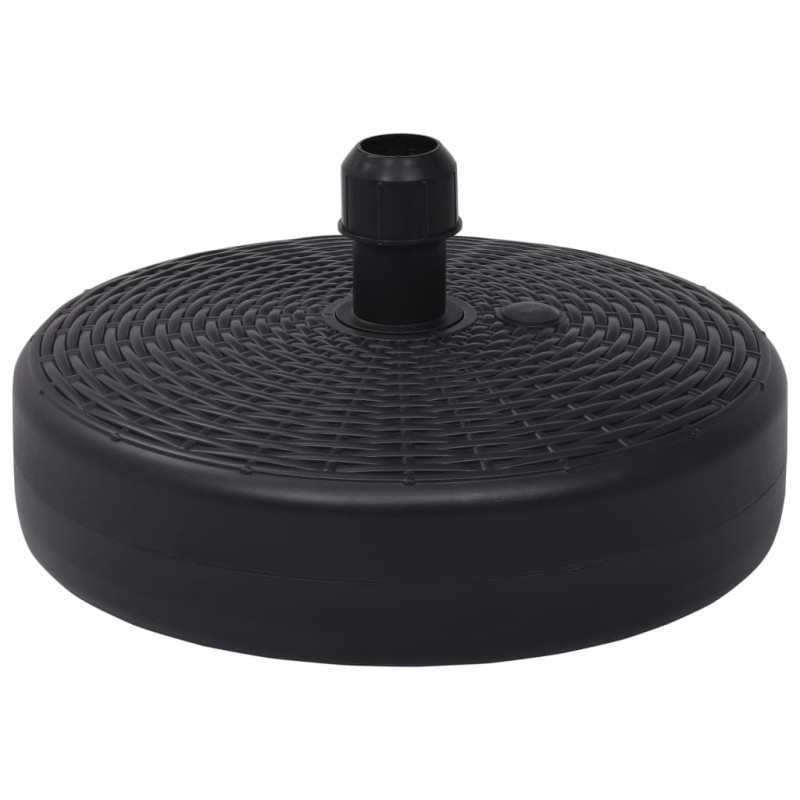 vidaXL Sonnenschirmständer Sand/Wasser 24 L Schwarz vidaXL Sonnenschirmständer Sand/Wasser 24 L Schwarz