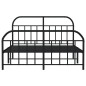 vidaXL Bettgestell mit Kopf- und Fußteil Metall Schwarz 140x200 cm vidaXL Bettgestell mit Kopf- und Fußteil Metall Schwarz 140x200 cm