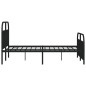 vidaXL Bettgestell mit Kopf- und Fußteil Metall Schwarz 140x200 cm vidaXL Bettgestell mit Kopf- und Fußteil Metall Schwarz 140x200 cm