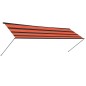 vidaXL Einziehbare Markise mit LED 300×150 cm Orange und Braun