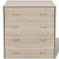 vidaXL Kommode mit 4 Schubladen 60×30,5×71 cm Eichenbraun vidaXL Kommode mit 4 Schubladen 60×30,5×71 cm Eichenbraun