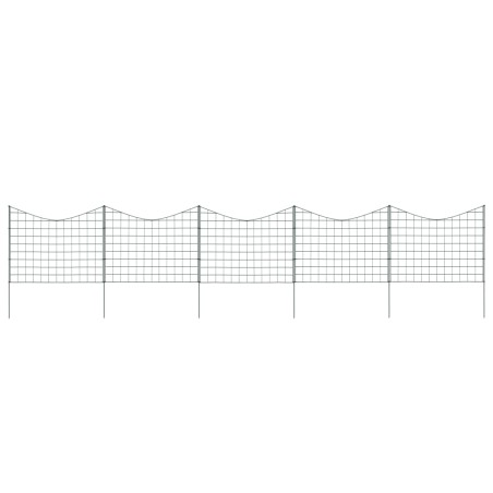 vidaXL Gartenzaun Set Konkav 77,5x64 cm Grün